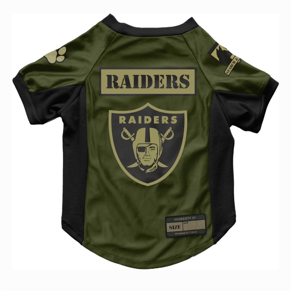 NFL Las Vegas Raiders Valor Stretch Dog Jersey, Size: Small- NWT